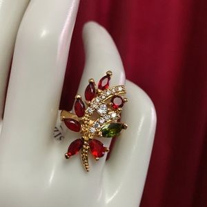 Ring Size 7 , with gold bath 14 k